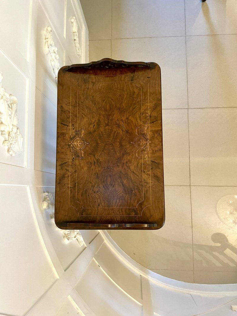 Outstanding Quality Antique Victorian Burr Walnut Canterbury Music Cabinet